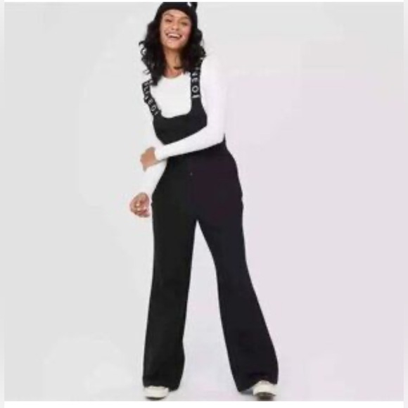 aerie Pants - Aerie Offline Chillside Collection Black Ski Bib Snowboard Overall size S